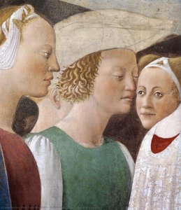 2a. Procession Of The Queen Of Sheba (detail) — Piero Della Francesca, Early Renaissance
