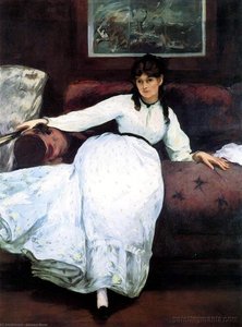 The Rest, Portrait Of Berthe Morisot — Édouard Manet, Impressionism