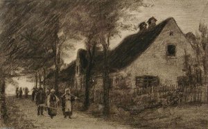 Harvesters On Road — Theodore Clement Steele