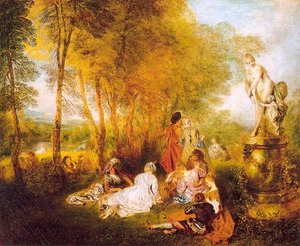 The Pleasures Of Love — Jean-antoine Watteau, Rococo