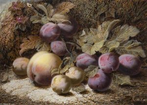 Still Life With Peach And Plums — Oliver Clare