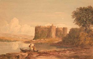 Laugharne Castle, Wales — David Cox, Romanticism