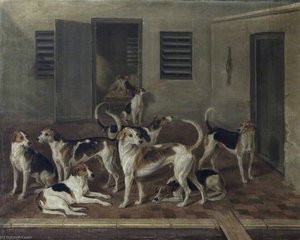 Foxhounds In Kennels — William Webb