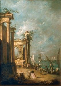 Roman Ruins Near The Lagoon — Francesco Lazzaro Guardi