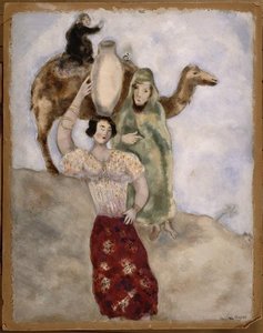 Eliezer And Rebecca — Marc Chagall, Expressionism