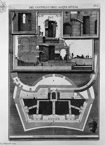 Plan And Vertical Sections Of The Castle — Giovanni Battista Piranesi