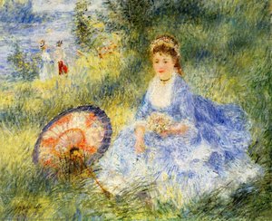 Young Woman With A Japanese Umbrella — Pierre-auguste Renoir, Impressionism