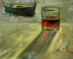 Wine Glass And Boat, 1956 — Salvador Dalí, Surrealist Movement