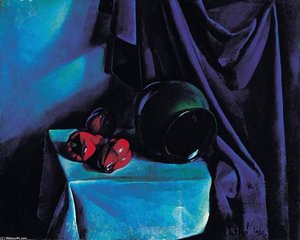 Still Life With A Jug (still Life With Blue Drapery)