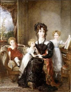 Portrait Of Elizabeth Lea And Her Children — John Constable