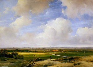Landscape Near Haarlem — Andreas Schelfhout, Romanticism