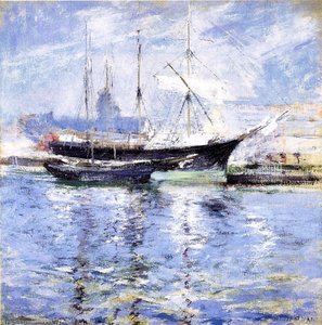 Bark And Schooner (also Known As An Italian Barque) — John Henry Twachtman