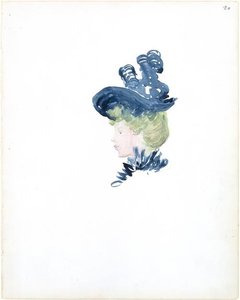 Head Of A Woman In A Plumed Hat — Maurice Brazil Prendergast