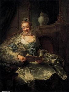 The Wife Of Joachim Ulrich Giese — Georg David Matthieu, Rococo Portrait