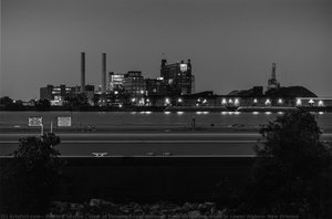 View Of Domino Sugar Refinery; From West Bank Levee In Lower Algiers, New Orleans — Richard Sexton
