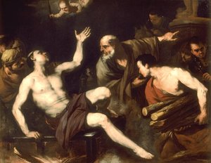 Martyre De Saint Laurent — Luca Giordano