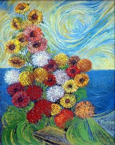 Chrysanthemums And Asters — David Davidovich Burliuk