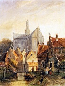 View Raaks In Haarlem Sun — Charles Henri Joseph Leickert