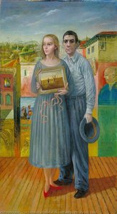 Portrait Of The Artist And His Wife At Coney Island — Noel Rockmore