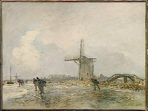 Patineurs — Johan Barthold Jongkind