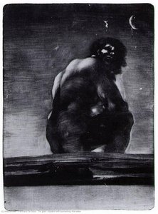 The Giant, Aquatint With Burnishing (first State) — Francisco José De Goya Y Lucientes, Romantic Era