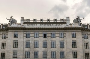 The Austrian Postal Savings Bank building in Vienna, Austria