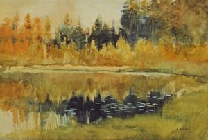 Pond In The Woods — Albert Edelfelt, Realism