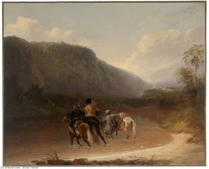 Trappers Discover The Smoke Of An Indian Camp In The Distance — Alvan Fisher