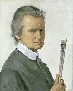 Self-portrait With Brushes — Ottilie Wilhelmine Roederstein
