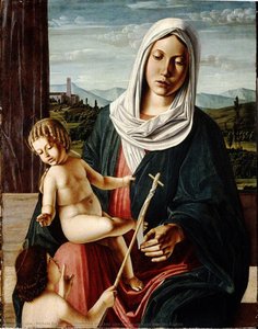 Madonna And Child With The Infant Saint John The Baptist — Michele Da Verona