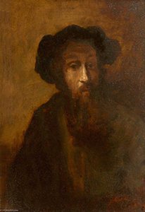 A Bearded Man In A Cap (copy After Rembrandt Van Rijn) — Thomas Robson