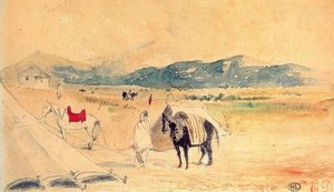 Encampment In Morocco, Between Tangiers And Meknes — Eugène Delacroix, Romanticism
