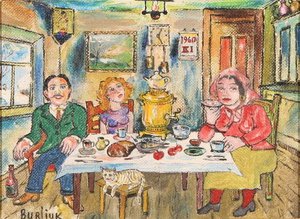 Tea Party — David Davidovich Burliuk
