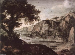 View Of Huy From Ahin — Lucas Van Valkenborch