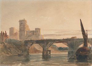 Chepstow Castle From The Bridge — Peter De Wint