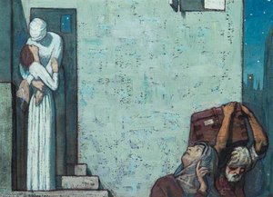 Sketch For 'the Farewell' — Frederick Cayley Robinson
