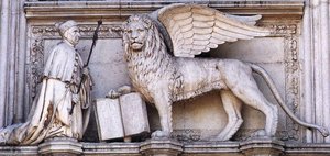 Doge Francesco Foscari Kneeling Before The Lion Of St Mark — Bartolomeo Bon
