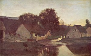 The Hamlet Of Optevoz, In The Morning — Charles-françois Daubigny