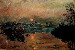 Sunset — Claude Monet, Impressionist Landscape