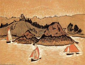 Fishing Boats On The Breton Coast — Paul Sérusier, Post-impressionism