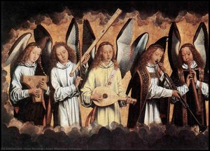 Angel Musicians (left Panel) — Memling, Hans