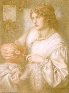 Woman With A Fan — Dante Gabriel Rossetti, Pre-raphaelite