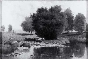 Landscape Near Romeo, (painting) — William Woodruff Gibbs