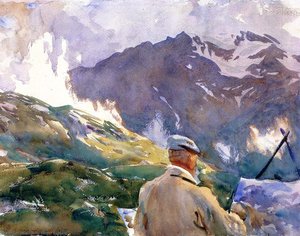 Artist In The Simplon — John Singer Sargent