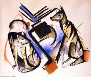 Two Wolves — Franz Marc