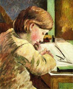 Paul Writing — Camille Pissarro, Impressionism Impressionism