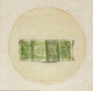 Dollar Bill on White Ground