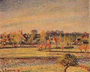 Frost, View Fom Bazincourt — Camille Pissarro