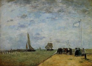 The Trouville Jetty — Eugène Louis Boudin
