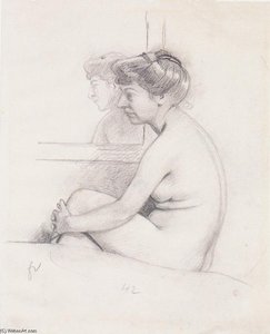 Seated Nude On A Couch — Félix Vallotton